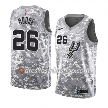 Muški NBA Dres San Antonio Spurs Ben Moore 26 Nike 2018-19 Siva Swingman